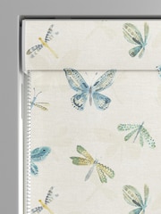 Spa Blue Olli Made To Measure Roman 100% Cotton Blind - Image 3 of 6