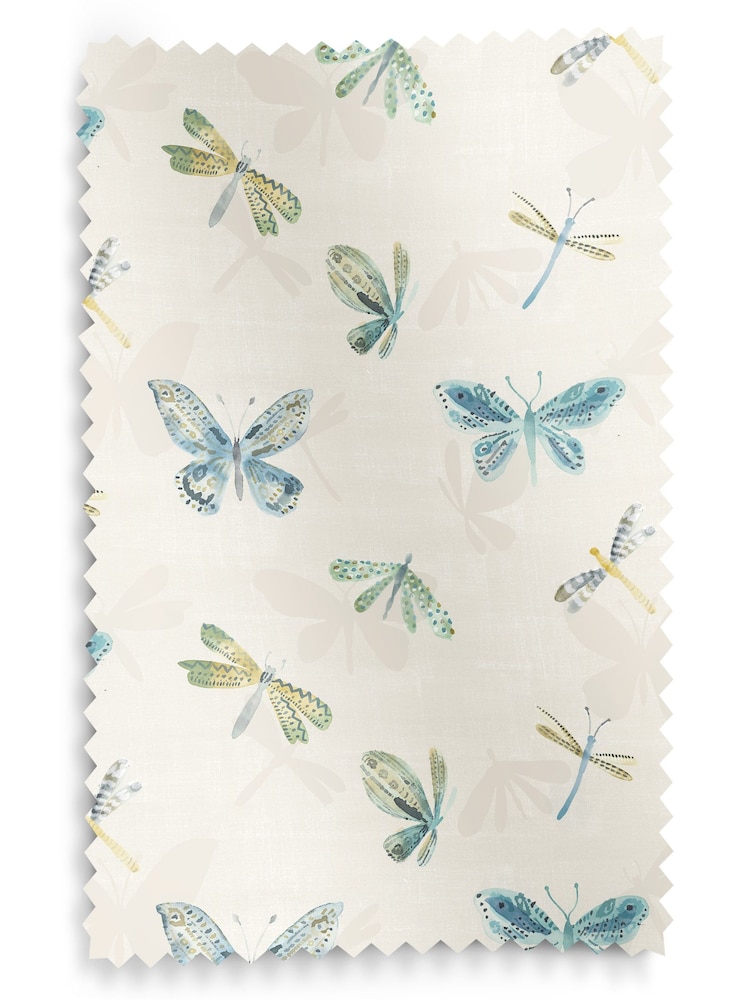 Spa Blue Olli Made To Measure Roman 100% Cotton Blind - Image 6 of 6