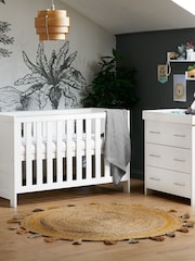 Obaby White Nika Nursery Furniture Set 2 Piece - Image 1 of 4