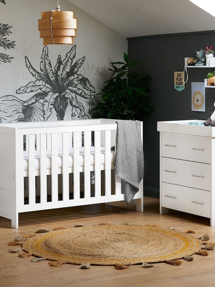 Obaby White Nika Nursery Furniture Set 2 Piece - Image 1 of 4