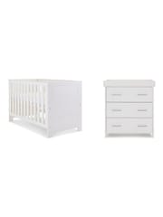 Obaby White Nika Nursery Furniture Set 2 Piece - Image 4 of 4