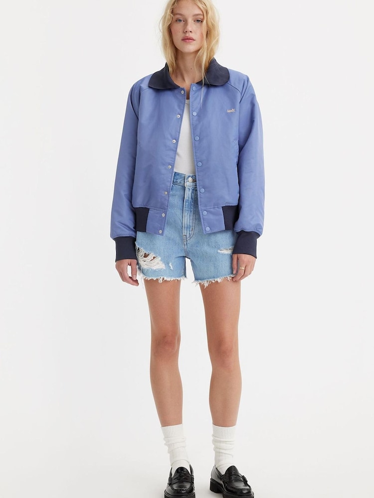 Светлый выбеленный джинс - Levi's® 100% Cotton High Waisted Mom Shorts - Изображение 1 из 3