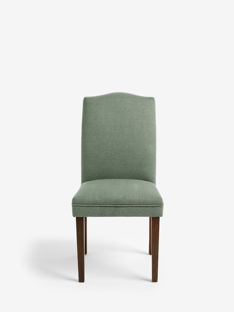 Set of 2 Soft Linen Look Dark Sage Green Malvern Light Wood Leg Dining Chairs - Image 2 of 8 Set of 2 Soft Linen Look Dark Sage Green Malvern Light Wood Leg Dining Chairs - Image 2 of 8