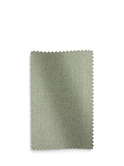 Set of 2 Soft Linen Look Dark Sage Green Malvern Light Wood Leg Dining Chairs - Image 7 of 8