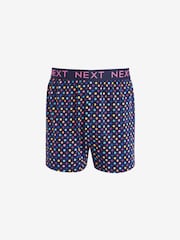 Navy Blue/Pink Spot Stripe 4 pack Boxers - Image 2 of 10