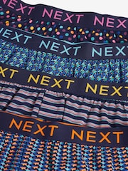 Navy Blue/Pink Spot Stripe 4 pack Boxers - Image 7 of 10