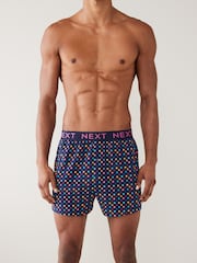 Navy Blue/Pink Spot Stripe 4 pack Boxers - Image 8 of 10