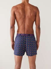 Navy Blue/Pink Spot Stripe 4 pack Boxers - Image 9 of 10