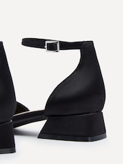 Linzi Black Lucia Court Style Low Block Heels With Diamante Trim - Image 5 of 5