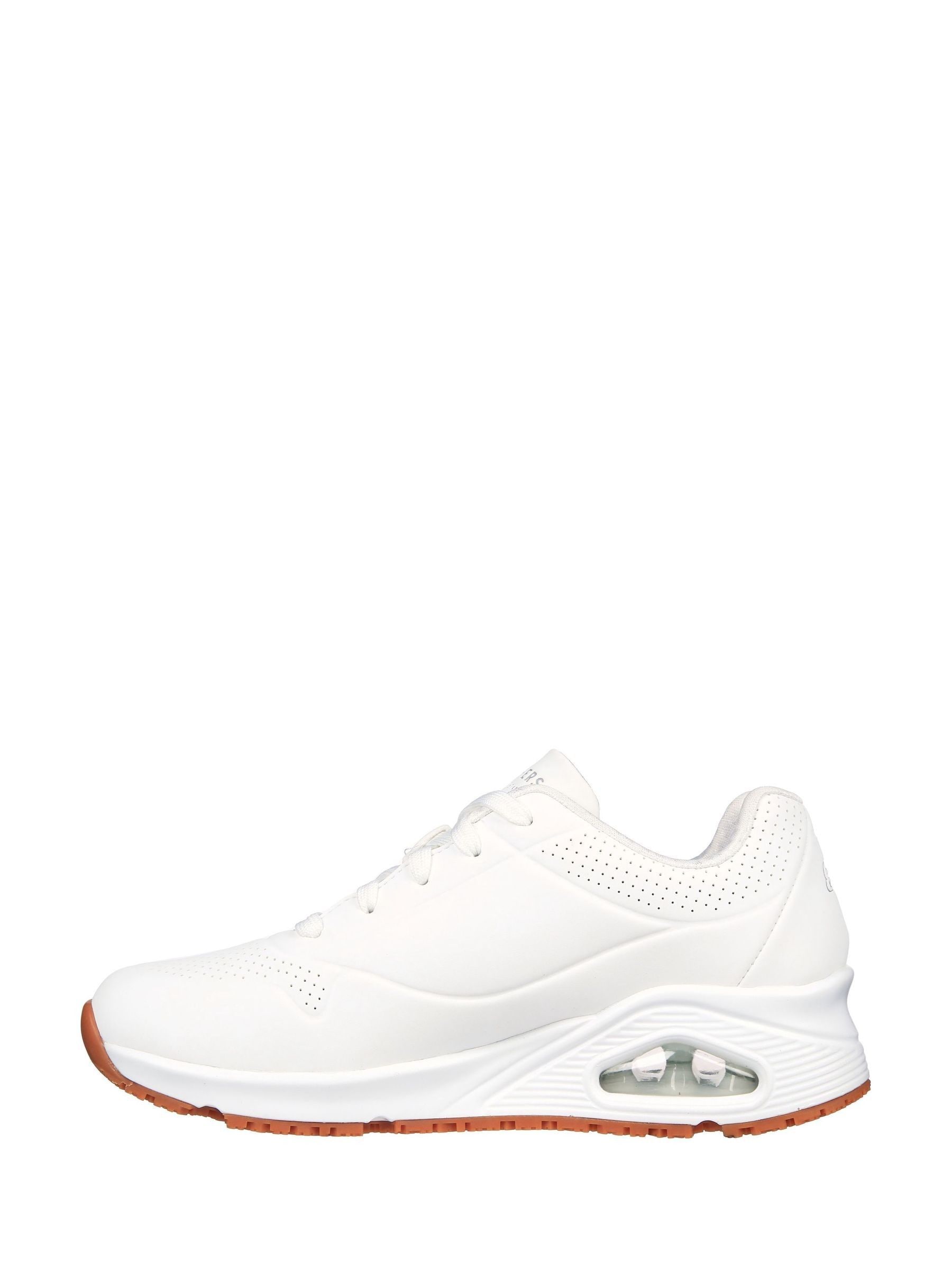 Buy Skechers White Womens Uno Slip Resistant Work Trainers from