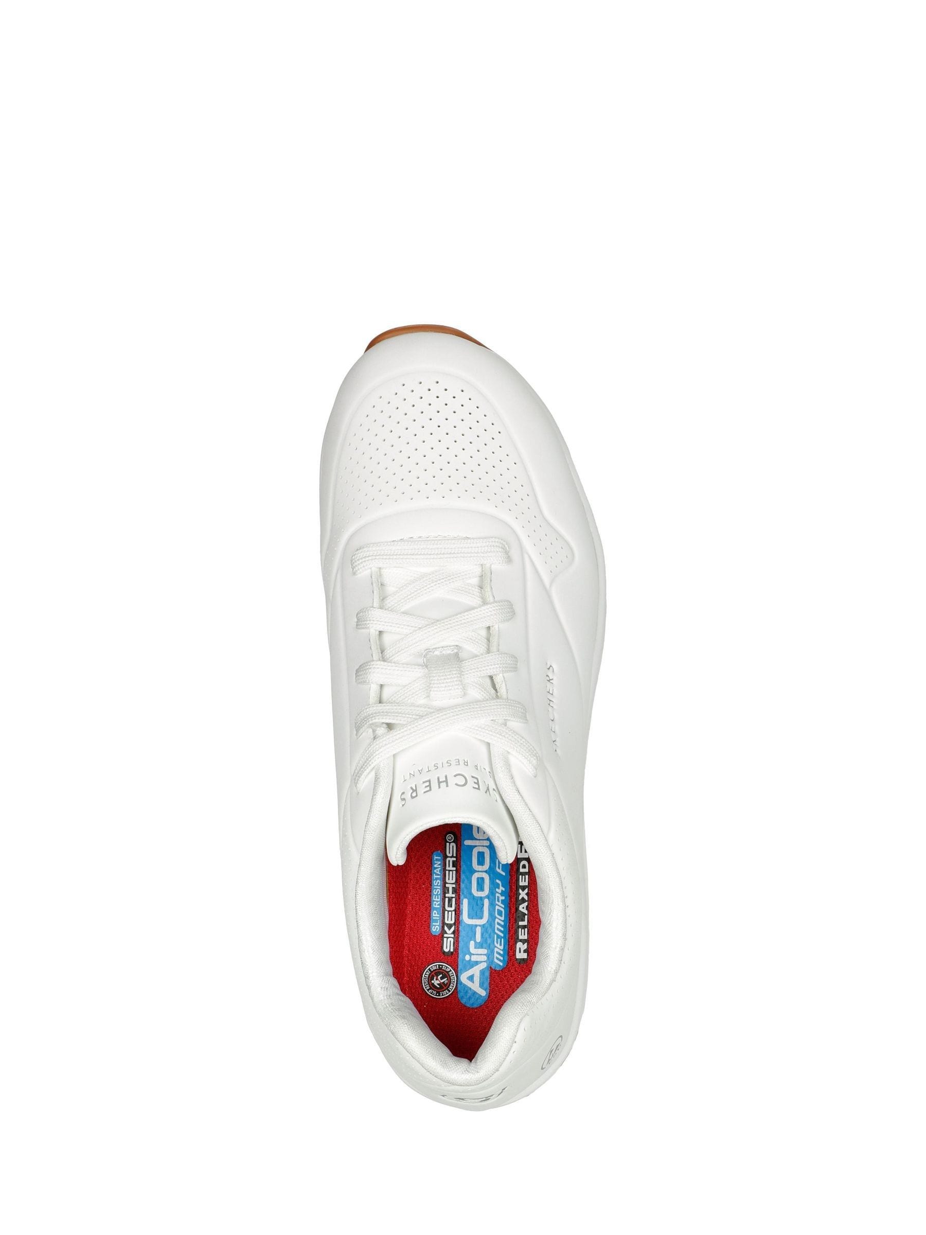 Buy Skechers White Womens Uno Slip Resistant Work Trainers from