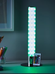 glow Chrome Shimmer Cylinder Table Lamp - Image 4 of 10