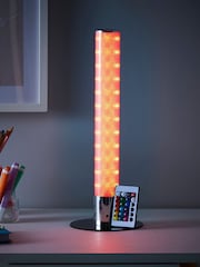 glow Chrome Shimmer Cylinder Table Lamp - Image 5 of 10