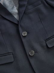 Navy Blue Tailored Fit Suit: Jacket (12mths-16yrs) - Image 4 of 6