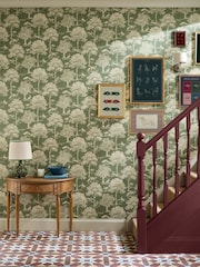 Joules Cream Burgundy Sketched Equestrian 10M Wallpaper - Image 1 of 5