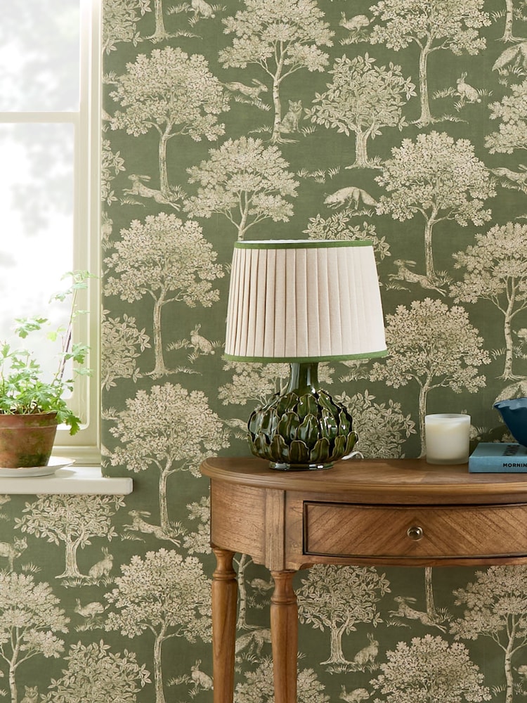 Joules Cream Burgundy Sketched Equestrian 10M Wallpaper - Image 2 of 5
