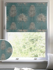 Forest Green Sellus Made To Measure Roman 100% Cotton Blind - Image 1 of 6