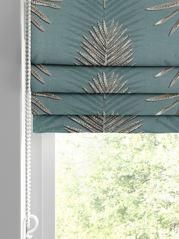 Forest Green Sellus Made To Measure Roman 100% Cotton Blind - Image 2 of 6