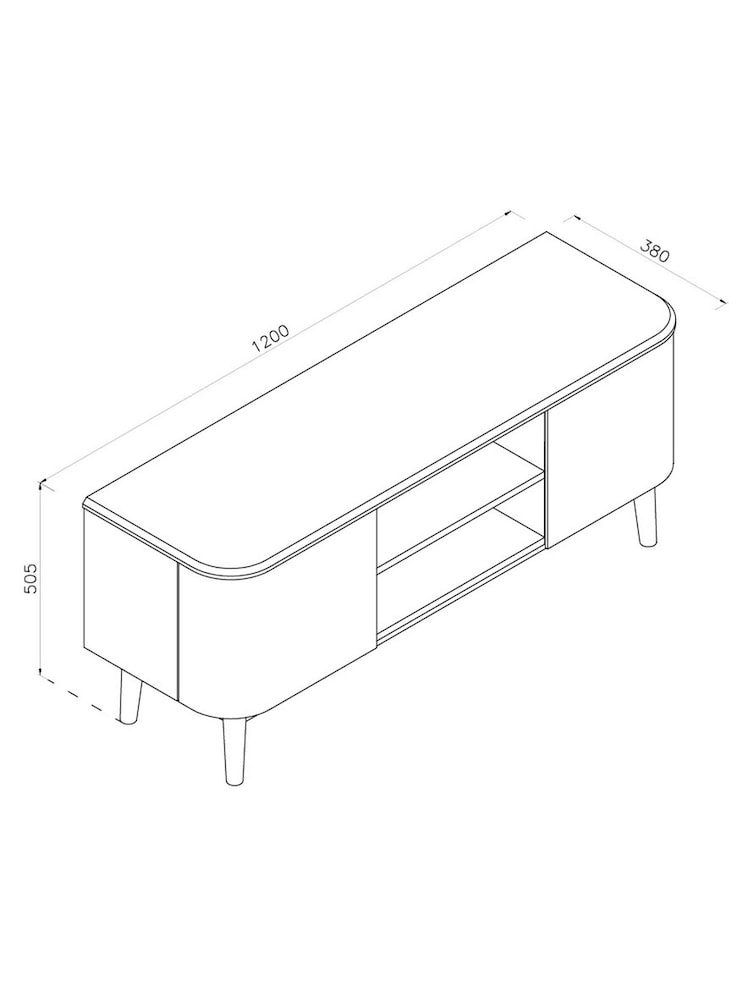 Jual Oak Oslo Oak TV Stand - Image 4 of 4