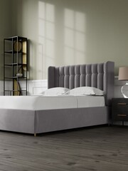 Swoon Easy Velvet Silver Grey Kipling Divan Bed - Image 2 of 8