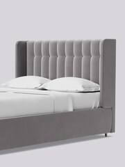 Swoon Easy Velvet Silver Grey Kipling Divan Bed - Image 6 of 8