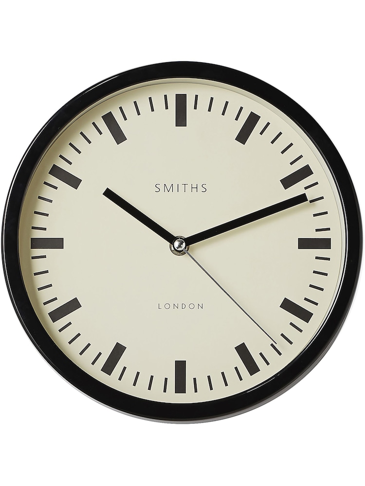 Brookpace Lascelles Black Metal Cased Smiths Wall Clock - Image 1 of 4