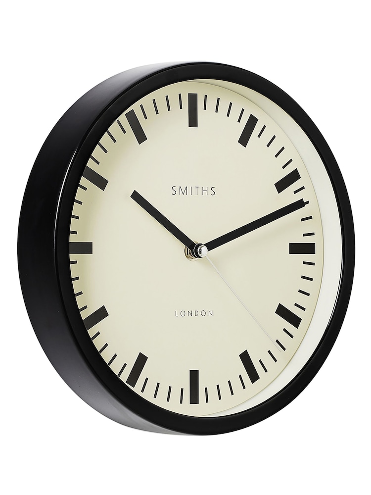 Brookpace Lascelles Black Metal Cased Smiths Wall Clock - Image 2 of 4