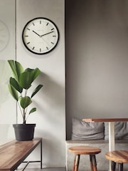 Brookpace Lascelles Black Metal Cased Smiths Wall Clock - Image 3 of 4