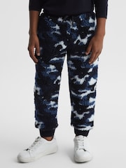 Reiss Blue Camo Deacon Camouflage Fleece Joggers - Image 3 of 7