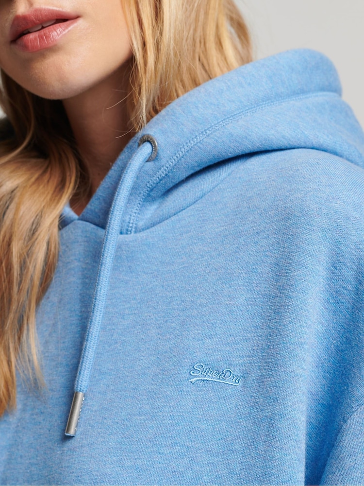 Blau - Superdry Sweatkleid aus Bio-Baumwolle mit Logostickerei - Bild 3 von 3