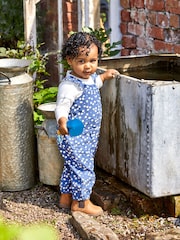 JoJo Maman Bébé Indigo Blue Cord Dungarees & Top Set - Image 10 of 10