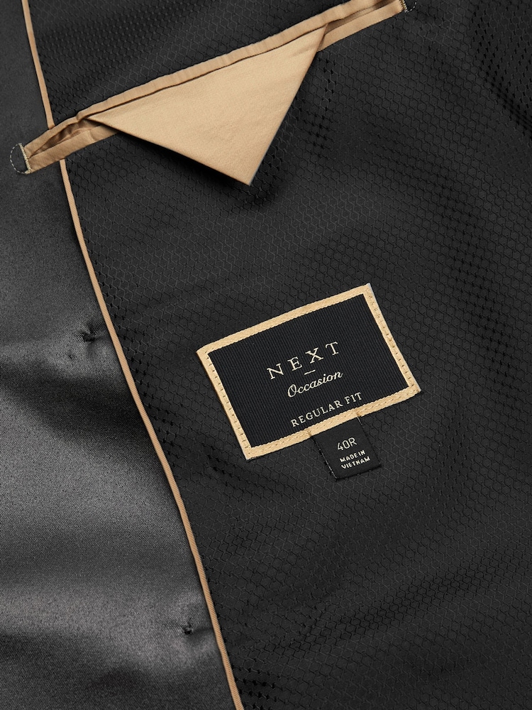 Noir - Blazer slim à double boutonnage en velours - Image 10 of 11