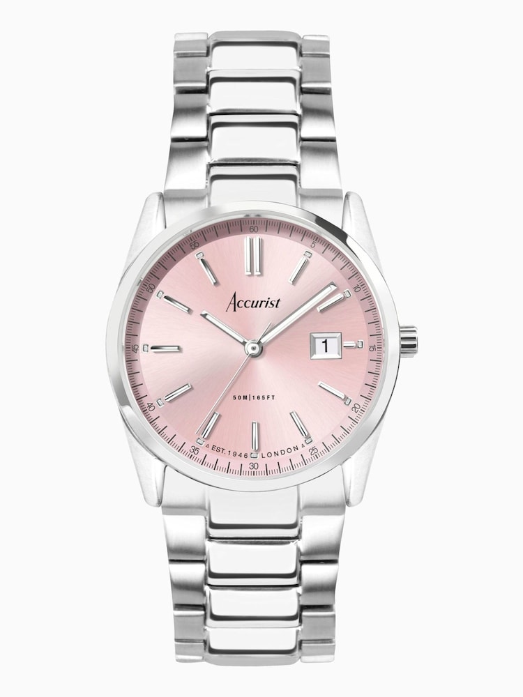Accurist Womens Silver Tone Everyday Stainless Steel Bracelet Analogue Watch - Image 1 of 7