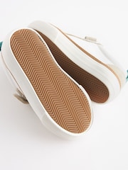 White/Green Standard Fit (F) Touch Fastening Chevron Trainers - Image 3 of 8