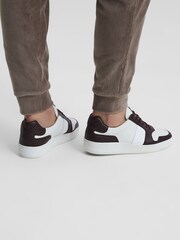 Reiss Bordeaux Aira Low Top Leather Trainers - Image 3 of 7