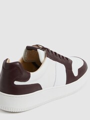 Reiss Bordeaux Aira Low Top Leather Trainers - Image 4 of 7