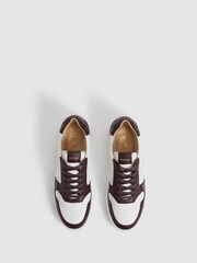 Reiss Bordeaux Aira Low Top Leather Trainers - Image 5 of 7