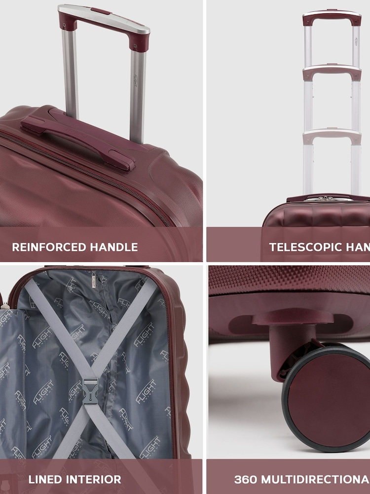 Flight Knight Medium Hardcase Lightweight Check In Suitcase With 4 Wheels - Image 2 of 7