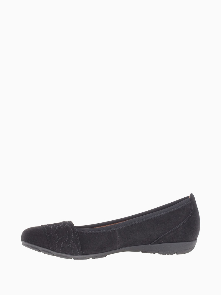 Gabor Resemblance Suede Ballerina Shoes - Image 2 of 5