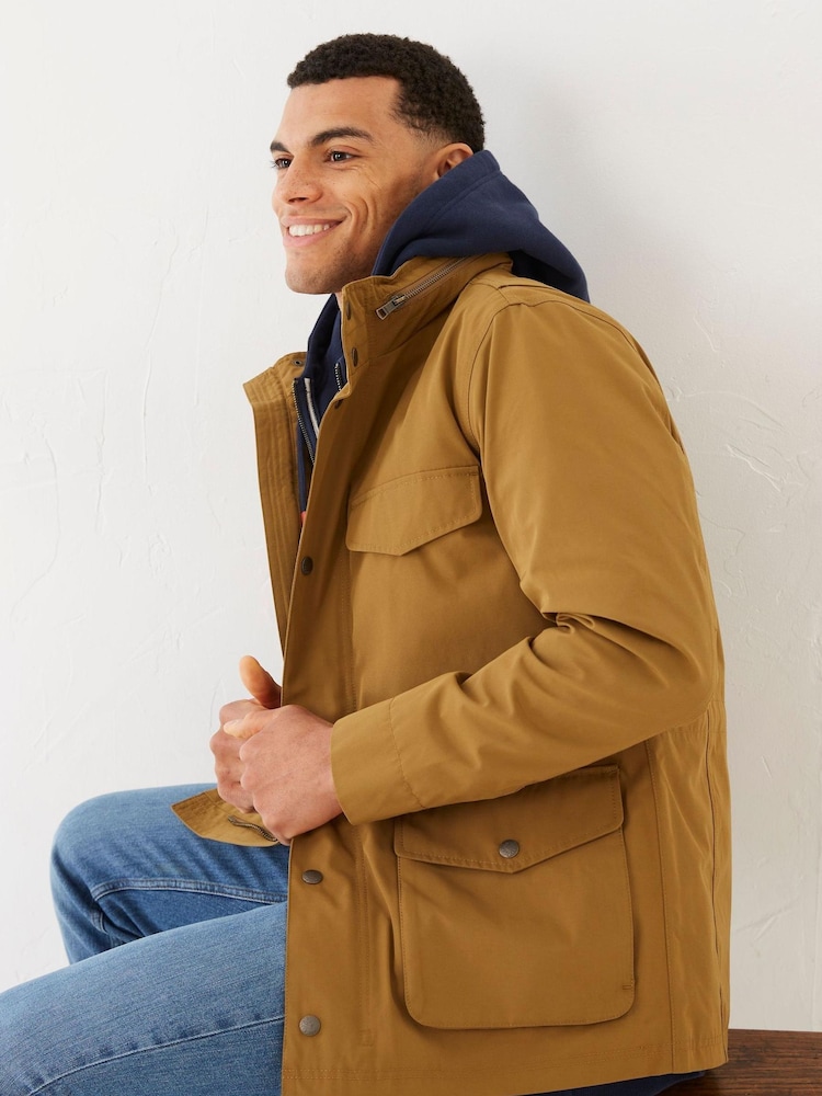 FatFace Yellow M65 Waterproof Jacket - Image 2 of 5