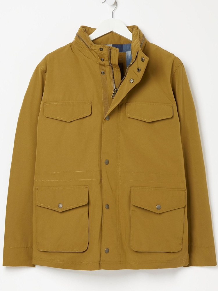 FatFace Yellow M65 Waterproof Jacket - Image 5 of 5
