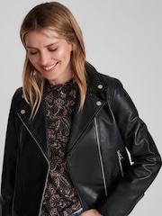 M&Co Black Leather Jacket - Image 3 of 4