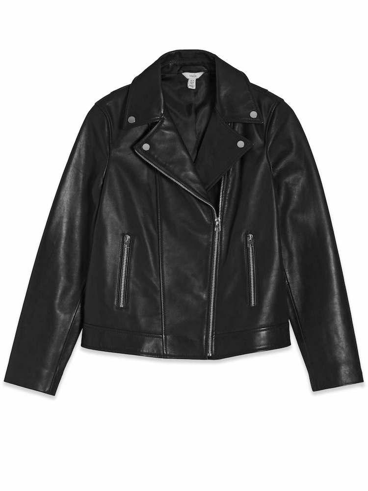 M&Co Black Leather Jacket - Image 4 of 4