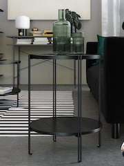 Dorel Home Black Oak Europe Wainwright Round End Table - Image 1 of 3