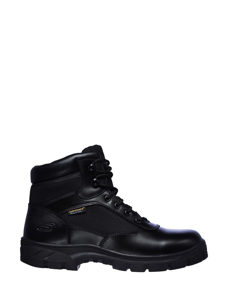 Skechers Black Mens Wascana Benen Waterproof Tactical Slip Resistant Boots - Image 1 of 6