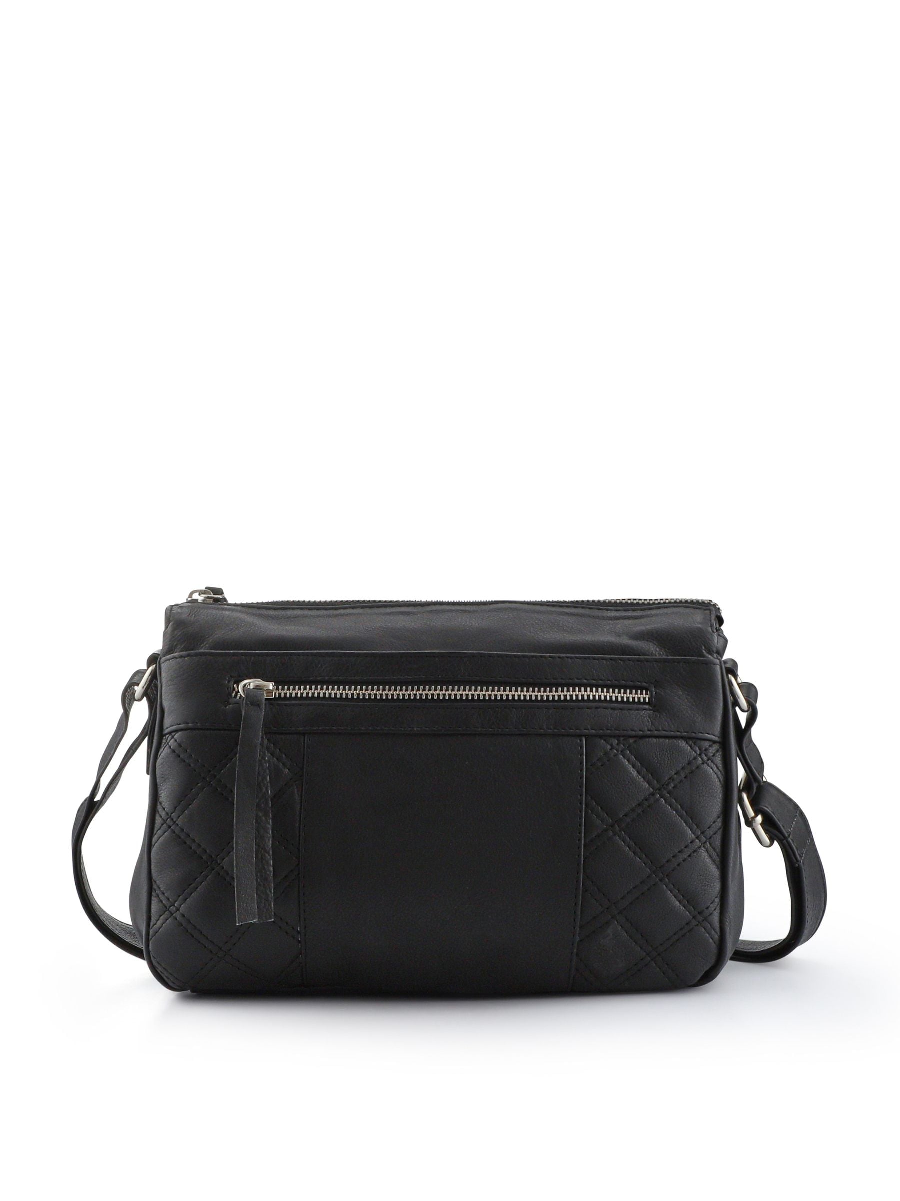 Pavers Women's Leather Quilted Crossbody Bag in Black - Image 3