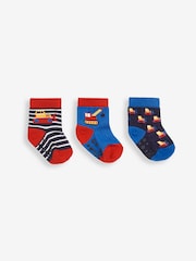 JoJo Maman Bébé Navy 3-Pack Digger Socks - Image 1 of 1