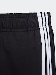 Schwarz - adidas Sportswear Essentials Strickshorts mit 3 Streifen - Bild 8 von 9