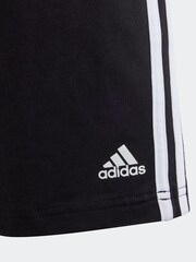 Schwarz - adidas Sportswear Essentials Strickshorts mit 3 Streifen - Bild 9 von 9