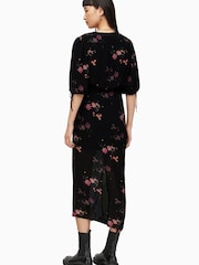 AllSaints Black Safiya Solanio Dress - Image 2 of 6